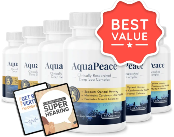 AquaPeace six bottle bundle with two free bonus guides discount offer