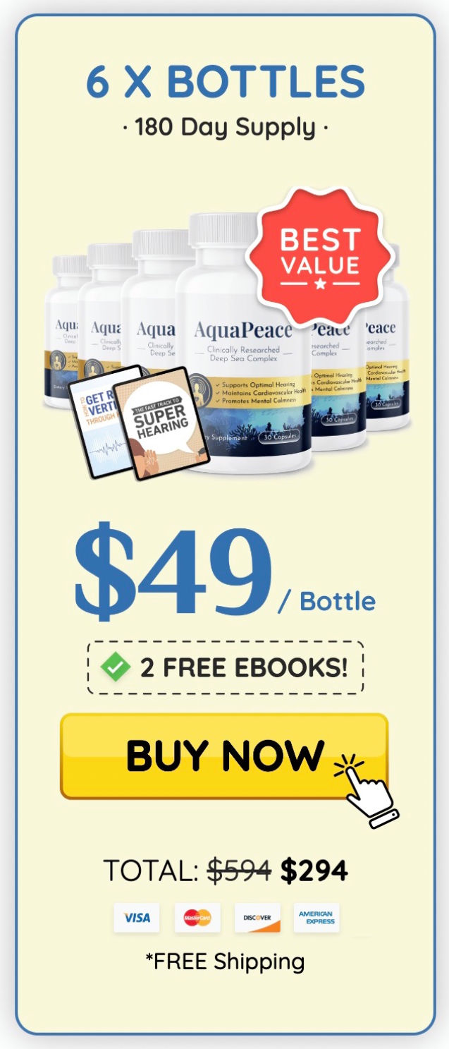 AquaPeace best value bundle with six bottles and extra savings