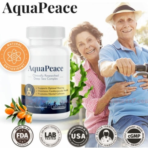 AquaPeace natural hearing health capsules supporting inner ear wellness