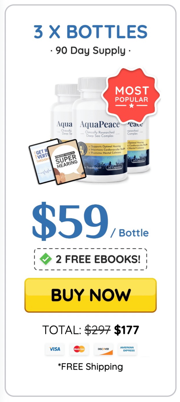AquaPeace three bottle value package for extended use